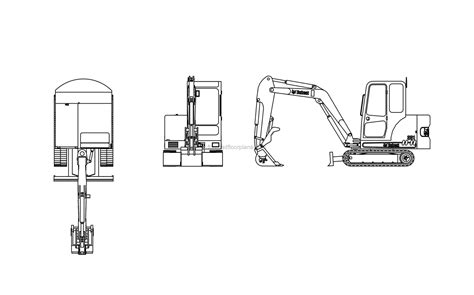 mini excavator cad block|excavator 3d model free.